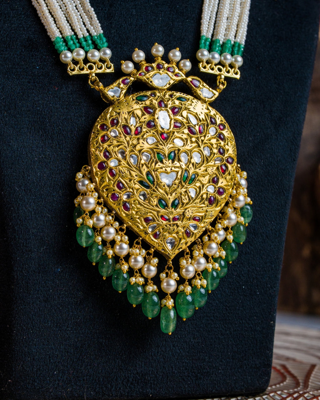 Panchlada Emerald Drop Set