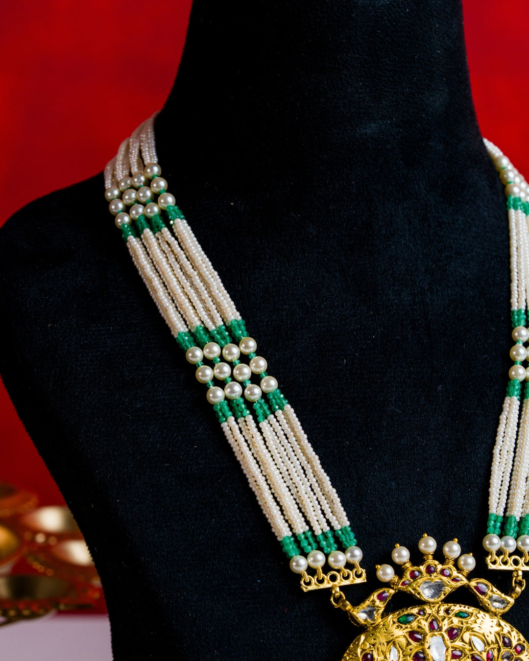 Panchlada Emerald Drop Set