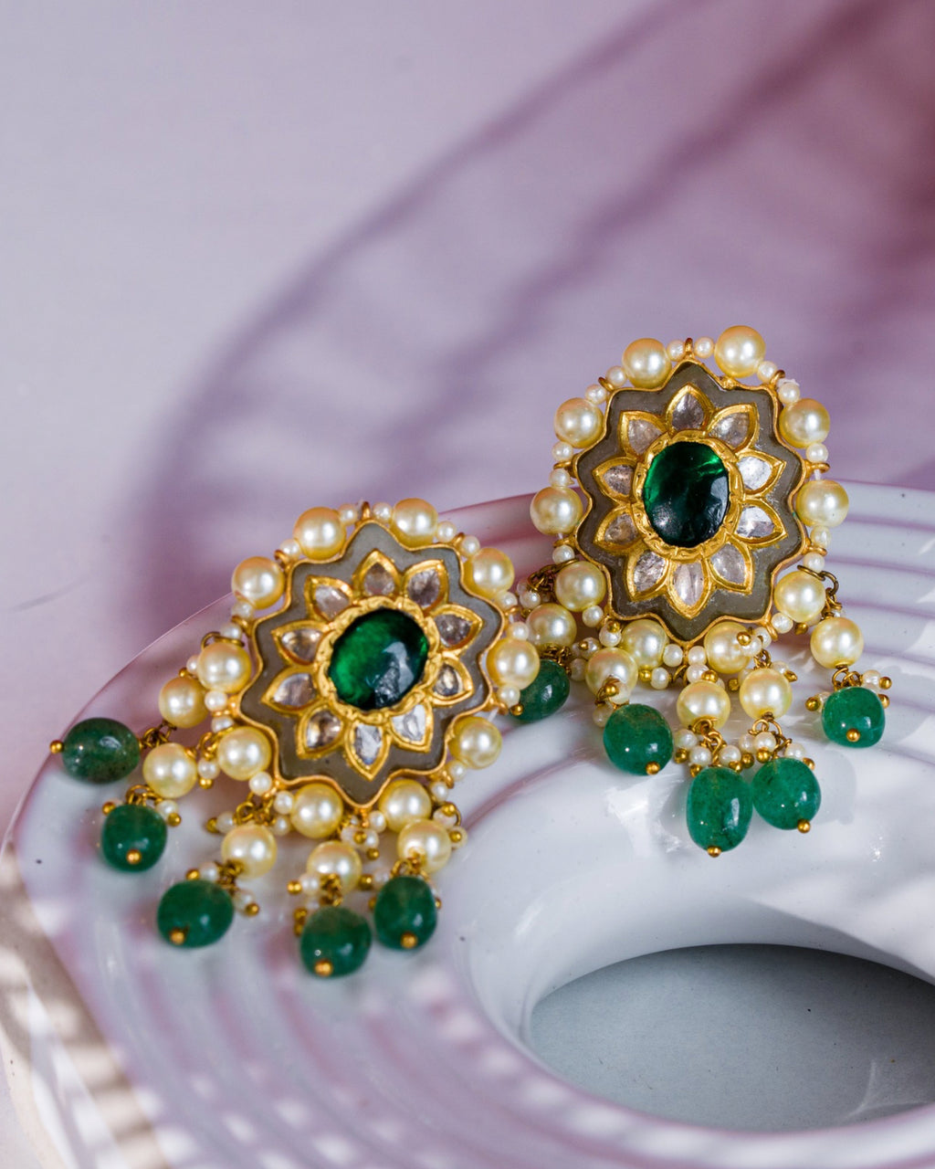 Aventurine Emerald Studs