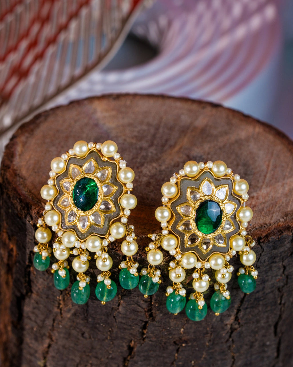 Aventurine Emerald Studs
