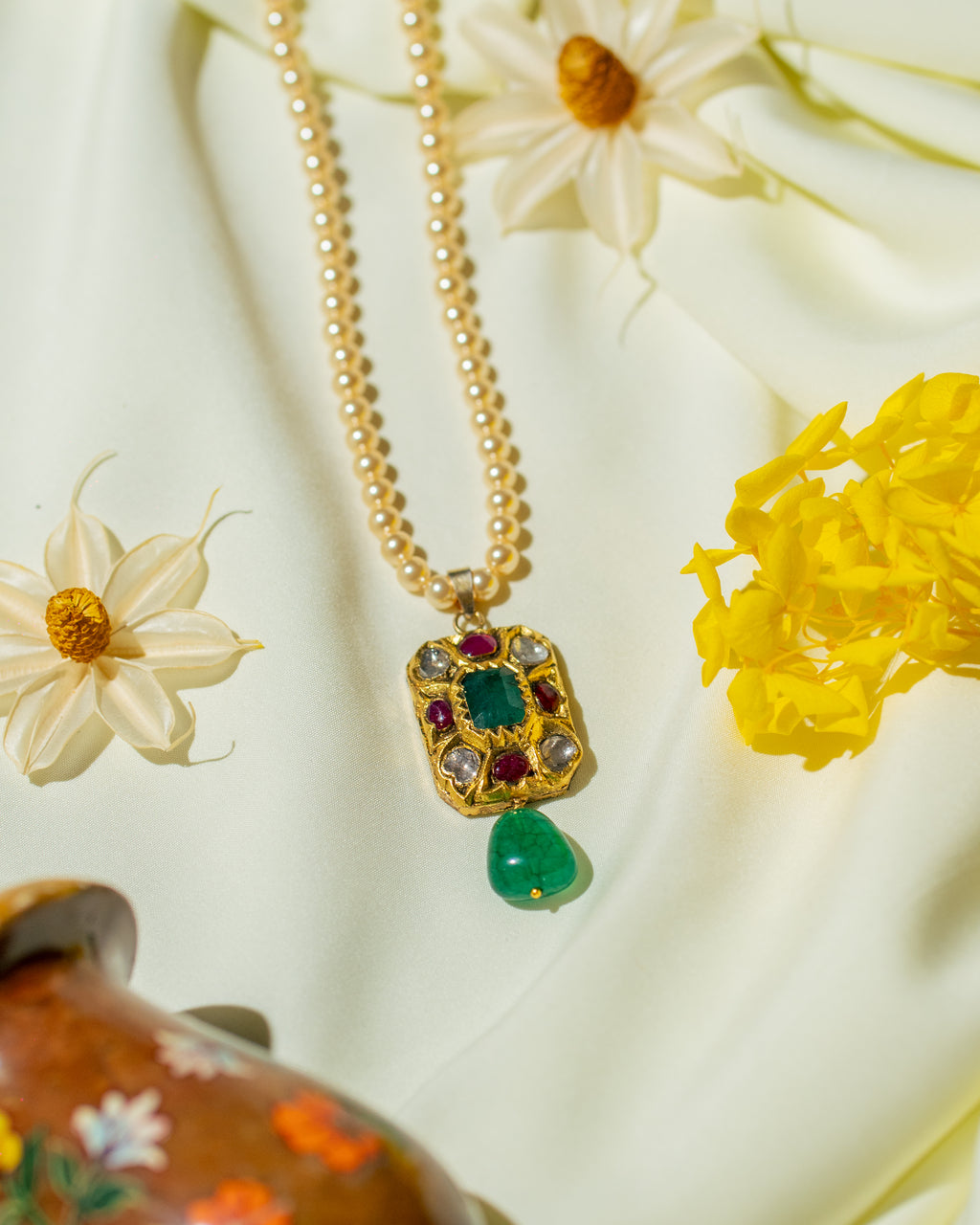 AURUM RUBY PANNA GRACE PENDANT