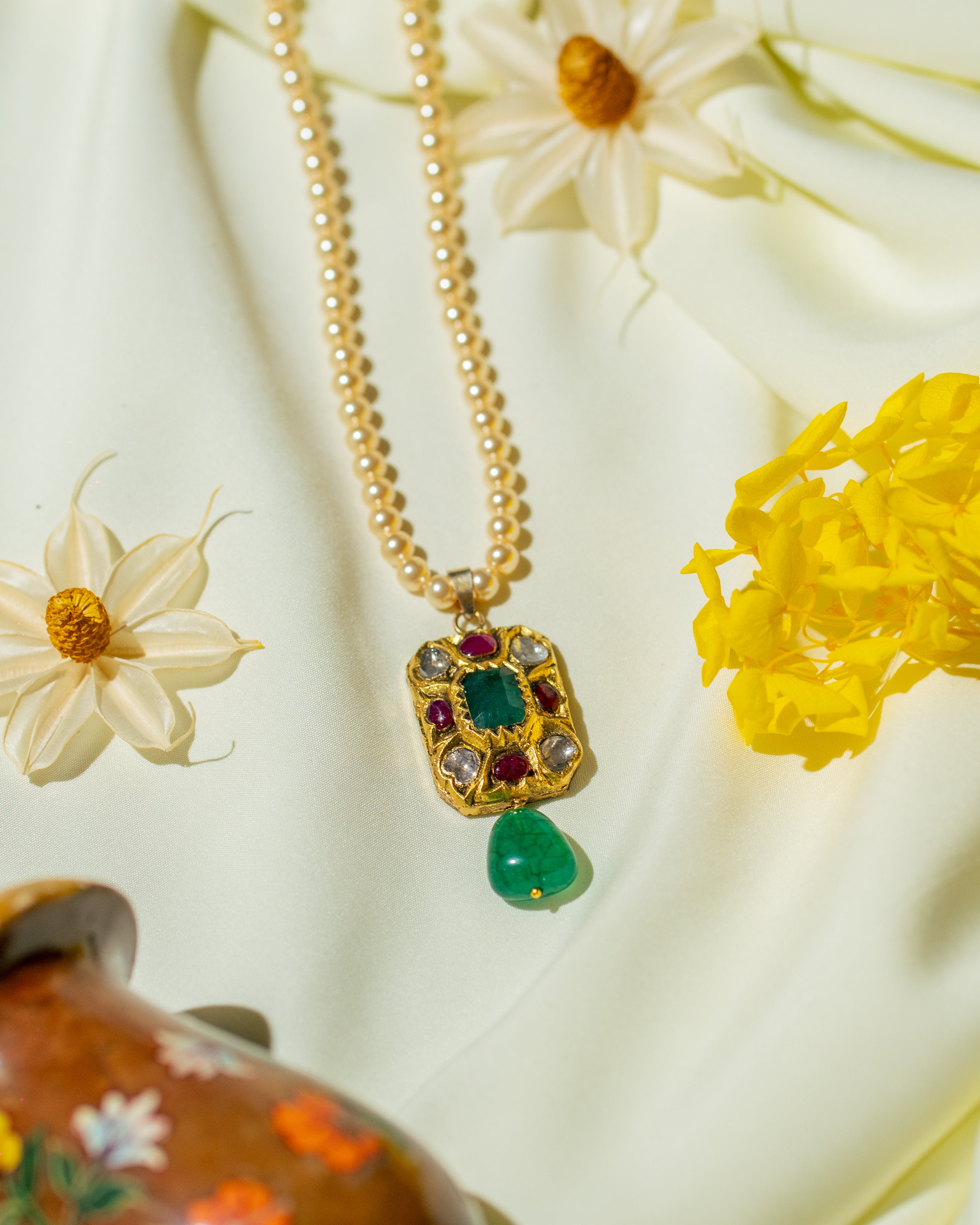 AURUM RUBY PANNA GRACE PENDANT